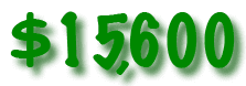 Green Text: $15,600